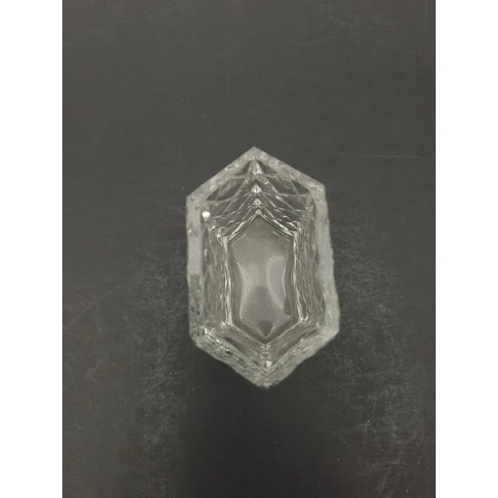 Vtg Set Of 4 Diamond Pattern Small Ashtrays Or Salt Cellars W/ Toothpick Holder‎